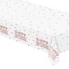 PLASTIC TABLECOVER "HAPPY BIRTHDAY" ROSE GOLD 1.37X2.13M