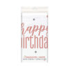 PLASTIC TABLECOVER "HAPPY BIRTHDAY" ROSE GOLD 1.37X2.13M - Image 2