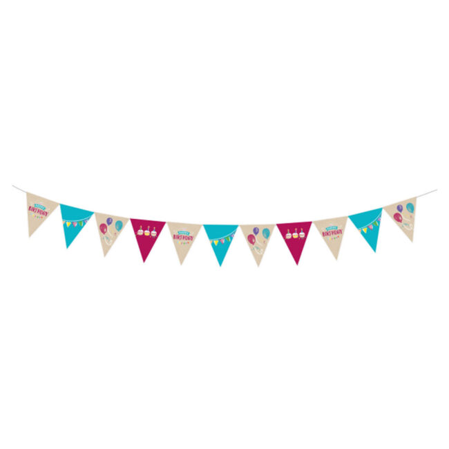 PAPER BANNER 'HAPPY BIRTHDAY' 400X19CM