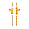PAPER STRAWS & DECORS GIRAFFE GET WILD ORANGE H19.7CM 8PCS