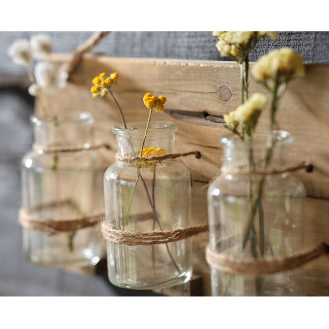 GLASS BOTTLE TRANSPARENT WITH CORK 8X16.5CM - Image 3