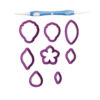 SET OF 9 COOKIE CUTTERS WINTER 1.2CM