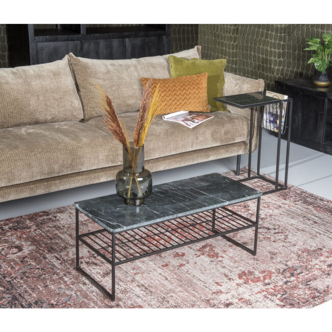 COFFEE TABLE DIAN MARBLE BLACK 90X40X35CM - Image 4