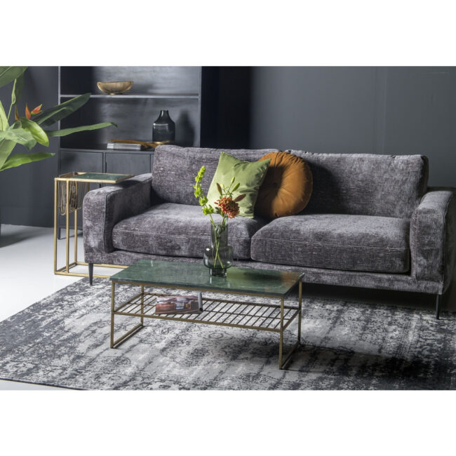 COFFEE TABLE DIAN MARBLE GREEN GOLD 90X40X35CM - Image 4