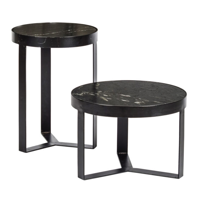 SIDE TABLE GLENNIS MARBLE BLACK 50X50X35CM - Image 3