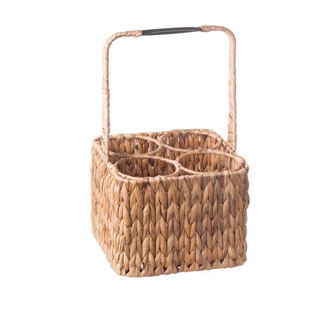 HYACINTH BOTTLE HOLDER NAIMA 4 HOLES 21.5X21.5X35CM