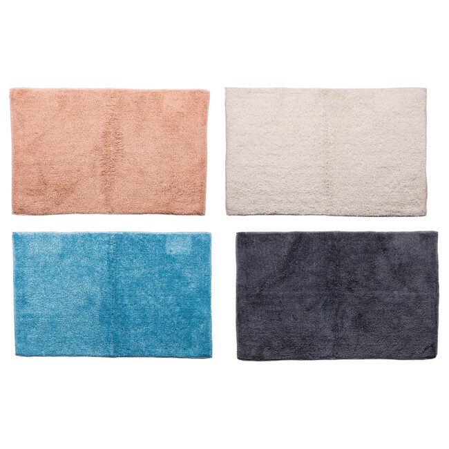 COTTON BATH MAT ASSORTED 50X80CM
