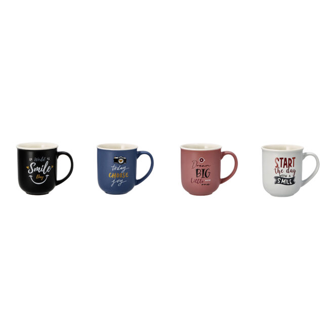 PORCELAIN MUG NEW BONE ASSORTED 400ML 9XH10CM