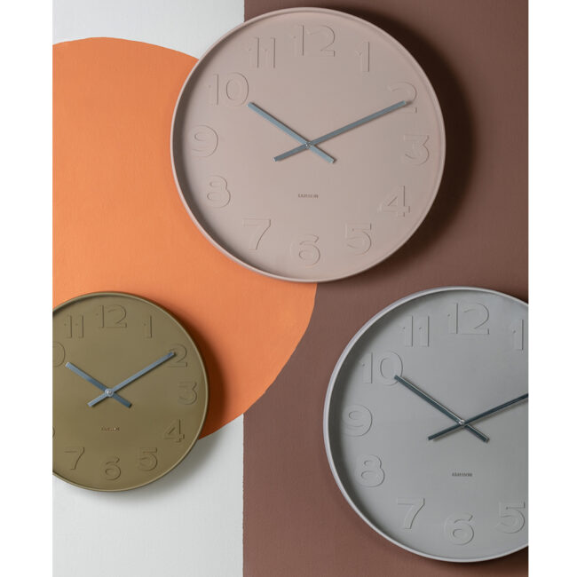 STEEL WALL CLOCK MR.BROWN NUMBERS SAND BROWN 37.5X6X37.5CM - Image 3