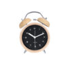 ALARM CLOCK CLASSIC BELL WOOD BLACK 10X5XH14CM