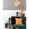 IRON WALL CLOCK NUMBERS & LINES MAT OCHRE YELLOW 40X4.5X40CM - Image 2