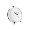 IRON ALARM CLOCK BUTTON MAT WHITE 9X6XH10.5CM