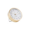 ALARM CLOCK STEEL GOLD/WHITE 9XH3CM