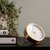 ALARM CLOCK STEEL GOLD/WHITE 9XH3CM - Image 2
