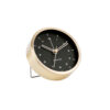 ALARM CLOCK STEEL GOLD/BLACK 9XH3CM