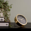 ALARM CLOCK STEEL GOLD/BLACK 9XH3CM - Image 2