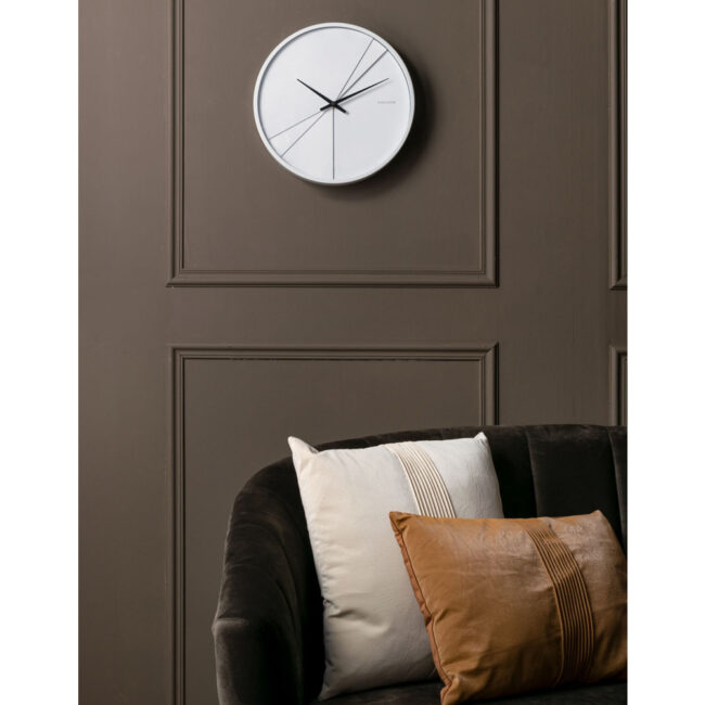 MDF WALL CLOCK LAYERED LINES WARM GREY 30XH4.5CM - Image 3