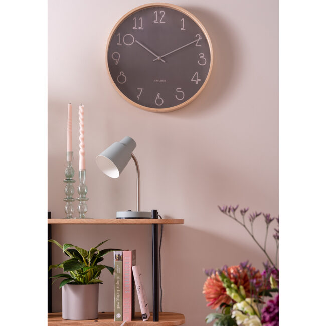 WALL CLOCK SENCILLO PLYWOOD DARK GREY 40X5XH40CM - Image 3