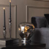 GLASS CANDLEHOLDER SWIRL BLACK 9X9XH17CM - Image 2