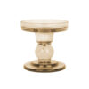 GLASS CANDLEHOLDER ART SAND BROWN 8.5X8.5XH9CM