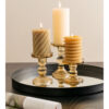 GLASS CANDLEHOLDER ART SAND BROWN 8.5X8.5XH9CM - Image 2