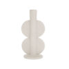 POLYRESIN CANDLEHOLDER DOUBLE BUBBLE IVORY 11X9.5X22CM