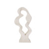 POLYRESIN STATUE ABSTRACT ART WAVE IVORY 23X14.5X40CM