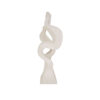 POLYRESIN STATUE ABSTRACT ART WAVE IVORY 23X14.5X40CM - Image 2