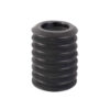 PILLAR CANDLE LAYERED CIRCLES MEDIUM BLACK 7.5X7.5XH10CM
