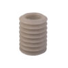 PILLAR CANDLE LAYERED CIRCLES MEDIUM WARM GREY 7.5X7.5H10CM