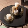 PILLAR CANDLE LAYERED CIRCLES MEDIUM BLACK 7.5X7.5XH10CM - Image 2