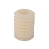 PILLAR CANDLE LAYERED CIRCLES MEDIUM IVORY 7.5X7.5XH10CM