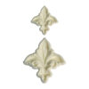 SET OF 2 MOULDS FLEUR DE LYS 35X34MM & 55X51MM