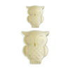 SET OF 2 MOULDS OWL 33X25MM & 50X39MM