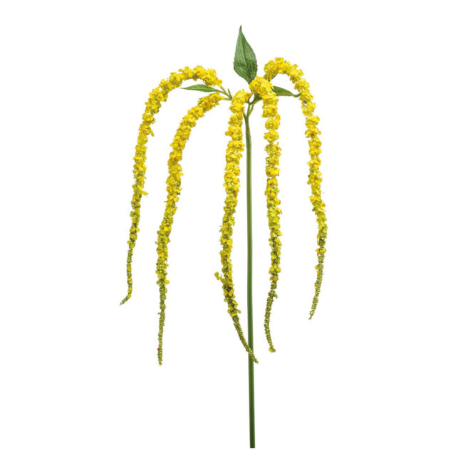 AMARANTHUS FLOWER BRANCH SPRAY YELLOW 97CM