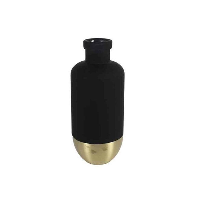 BOTTLE NAOMI LARGE BLACK/GOLD 14X14X31CM