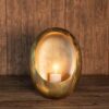 ROUND SMALL TEALIGHT HOLDER EGGY GOLD 9.5X17X23CM - Image 2