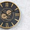 ROUND CLOCK DEVON GOLD METAL/NICKEL BLACK 8X60X60CM - Image 2