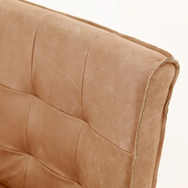 DINING CHAIR DENISE COGNAC ARIZONA LEATHER 55X58X85CM - Image 3