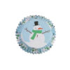 CUPCAKE CASES FOILED CHRISTMAS SNOWMAN 30PCS - Image 2