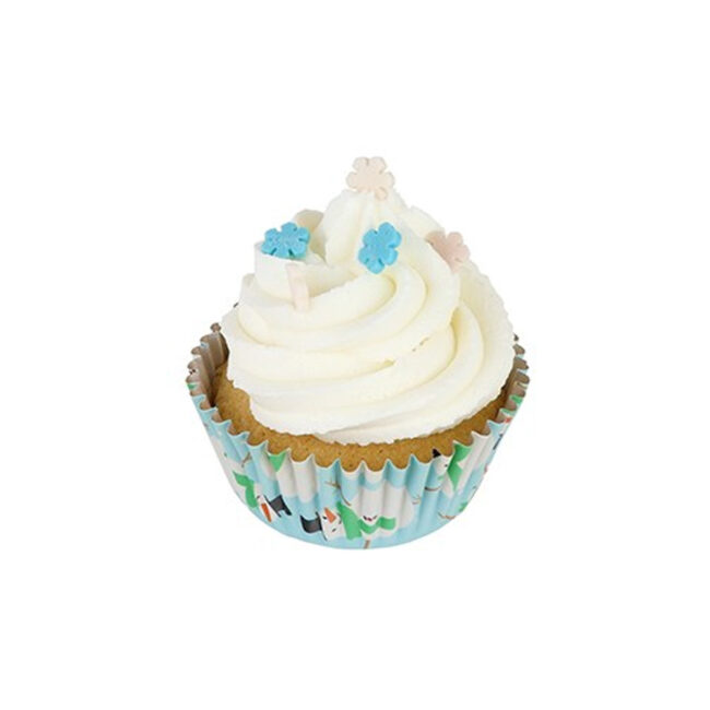 CUPCAKE CASES FOILED CHRISTMAS SNOWMAN 30PCS - Image 3
