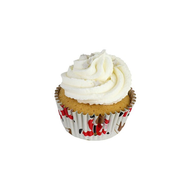 CUPCAKE CASES FOIL CHRISTMAS SANTA & SLEIGH 5X7X2.8 30PCS - Image 3