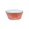 METALLIC BAKING CUPCAKE CASES FOIL ROSE GOLD 30PCS