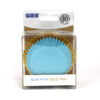 BAKING CUPS FOIL LINED LIGHT BLUE & GOLD 70X28MM 30PCS