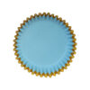 BAKING CUPS FOIL LINED LIGHT BLUE & GOLD 70X28MM 30PCS - Image 2