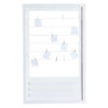 CUSTOMISABLE WOODEN FRAME GUEST BOOK WITH 156 LETTERS 38X60CM, 7 TWINES 50CM, 56 PEGS & 56 CARDS