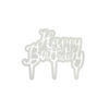 CAKE TOPPER CUTTER 'HAPPY BIRTHDAY' SCRIPT 18.5X15.5CM