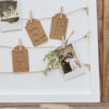 GUEST BOOK FRAME 40X2X40CM, STRING, 70 TAGS 4X6.5 & 70 PEGS - Image 2
