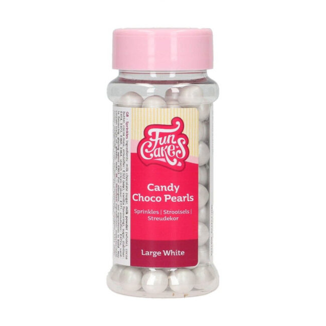 CANDY CHOCO PEARLS LARGE WHITE 70G