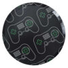 PAPER PLATES CONTROLLER PRINT GAME ON BLACK/GREEN 25CM 8PCS